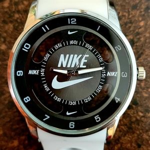 Nike Watch Hollow Analog Sports Silicone Band White Adult Size Men's